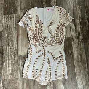 Southern fried chics sequin romper